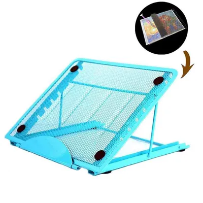 Metal Bracket, Light emitting Board Bracket, Flat Storage Rack, Foldable Six speed Adjustment Blue - Shop at LoveMi