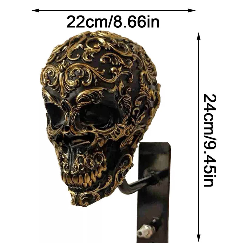 Motorcycle Helmet Holder Rack Wall Mount Hat Stand Display Rack Skull Rack 4