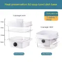Multi-layer Dish Cover Heat Preservation Kitchen Cover Dining Table Leftover Storage Box Transparent Stack Cooking Hood Steamer view 14