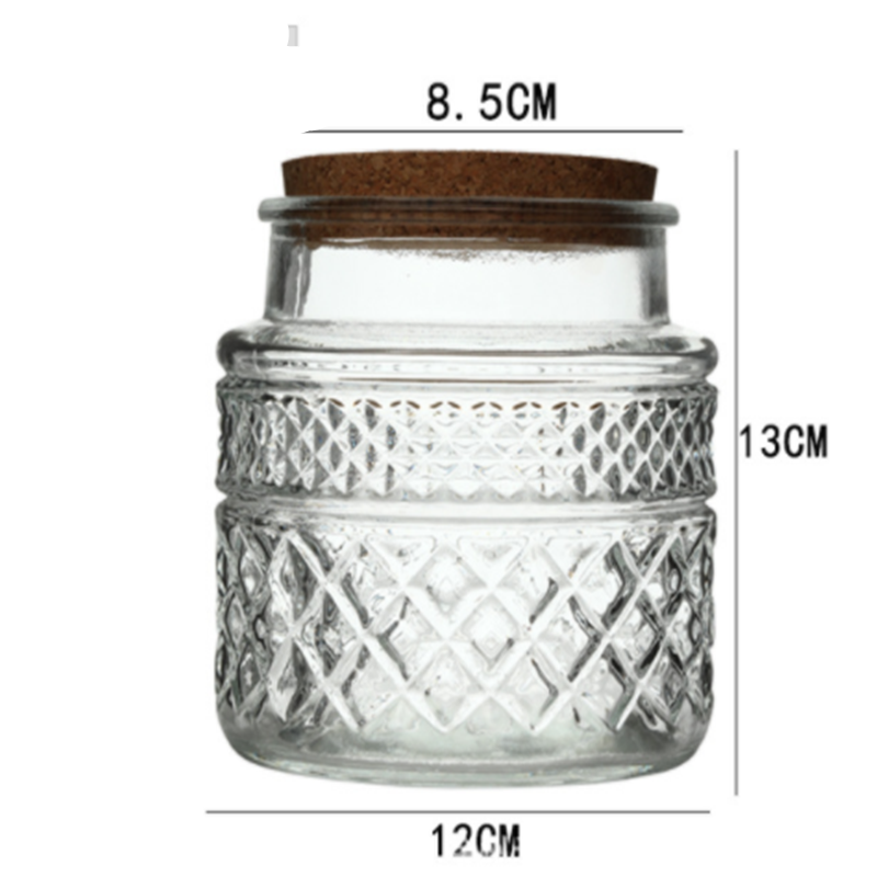 Title 11, New French Glass Sealed Jar Bamboo Lid Moisture...