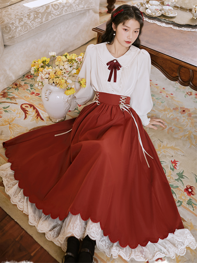 Embroidered A-Line Long Dress, picture 7 of 10