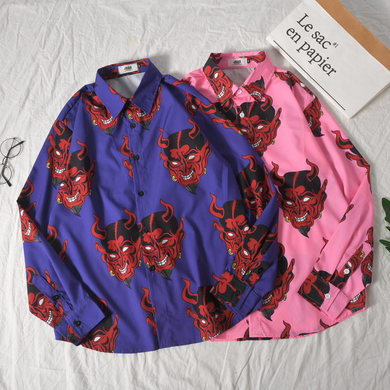 Shirt Printing Loose Couple Long-sleeved Shirt Jacket