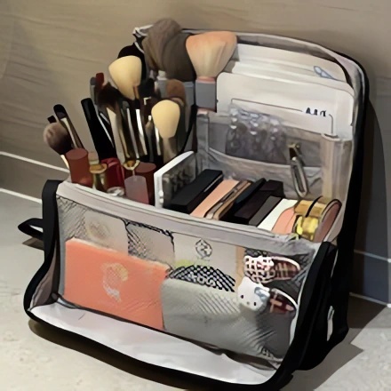 Vertical Cosmetic Bag Magnetic Vertical Large-capacity Portable Travel Cosmetic Toiletry Bag High-value Cosmetic Storage Bag
