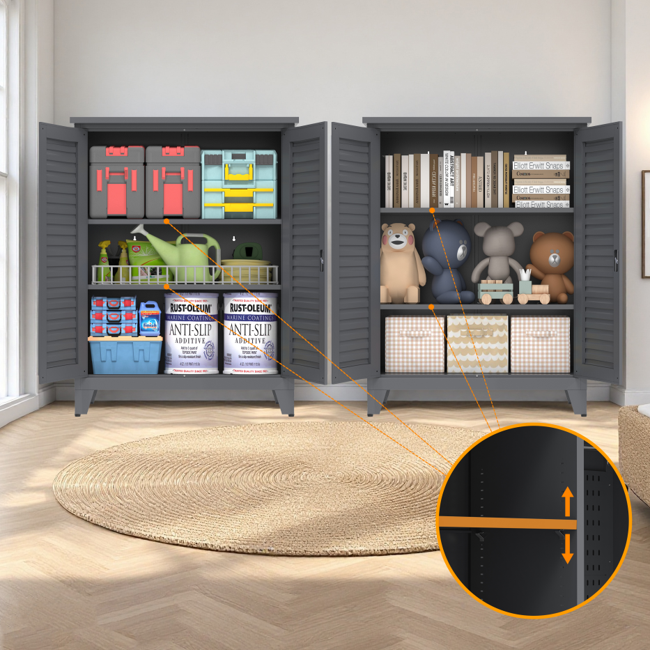 47'' Tall Metal Tool Storage Cabinet β photo 2