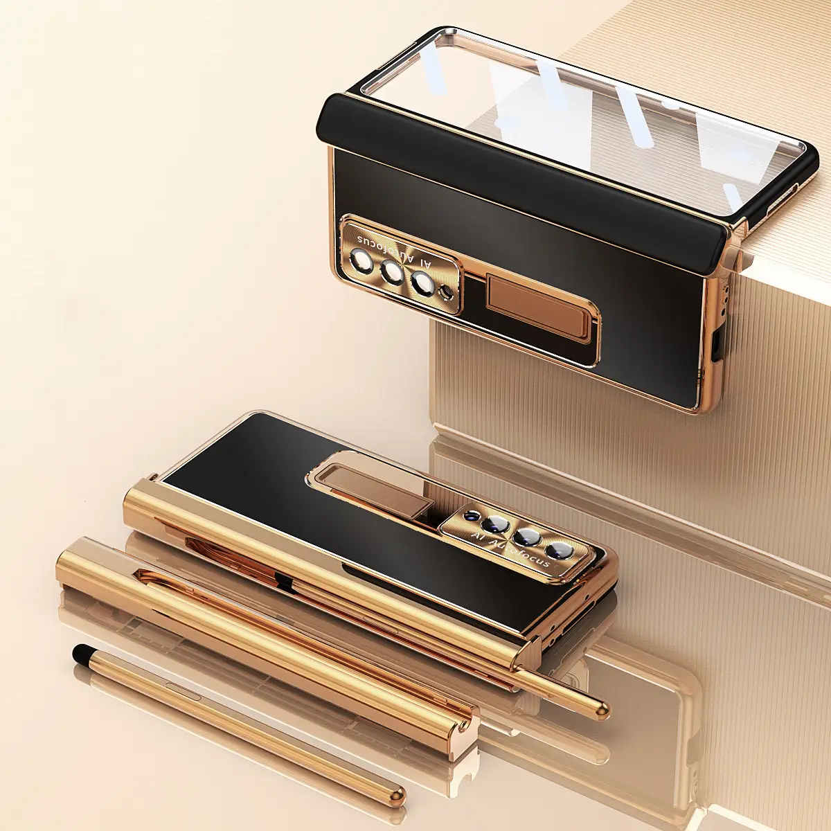 Mobile Phone Case Aluminum Alloy Hinge Folding