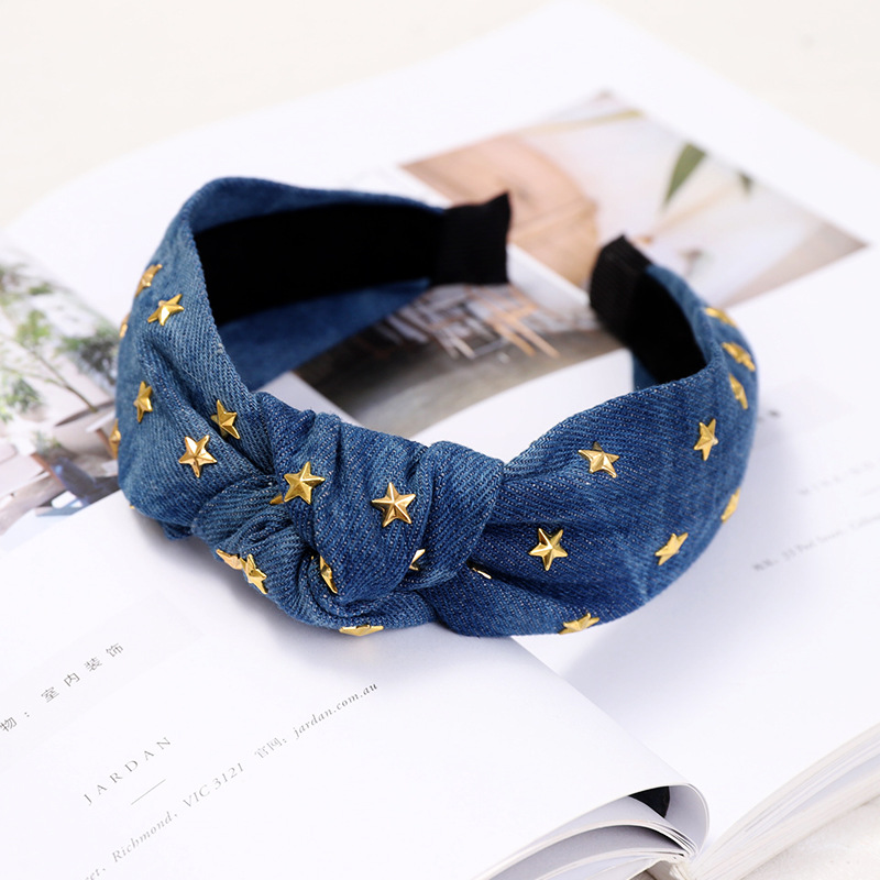 Title 7, Denim art hot diamond star knotted headband