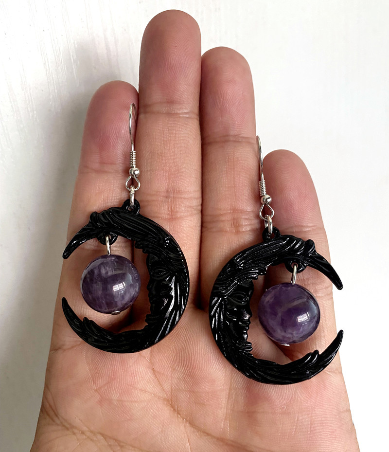 Boucles Croissant Améthyste — vue 2