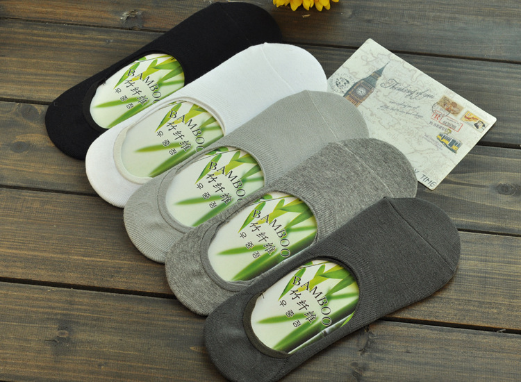 Silicone Non Slip Shallow Mouth Men's Boat Socks