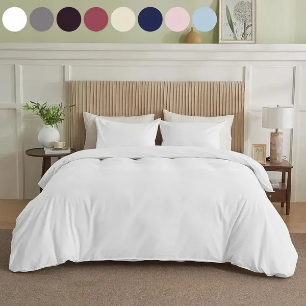Serta Simply Clean Solid Duvet Cover King