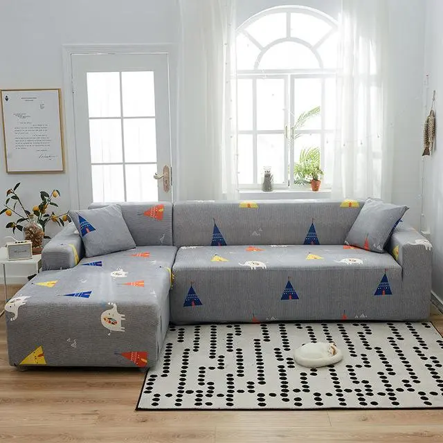 Geometric Stretch Sofa Cover All-inclusive Fabric Lazy Combination Living Room Cushion - Yurt