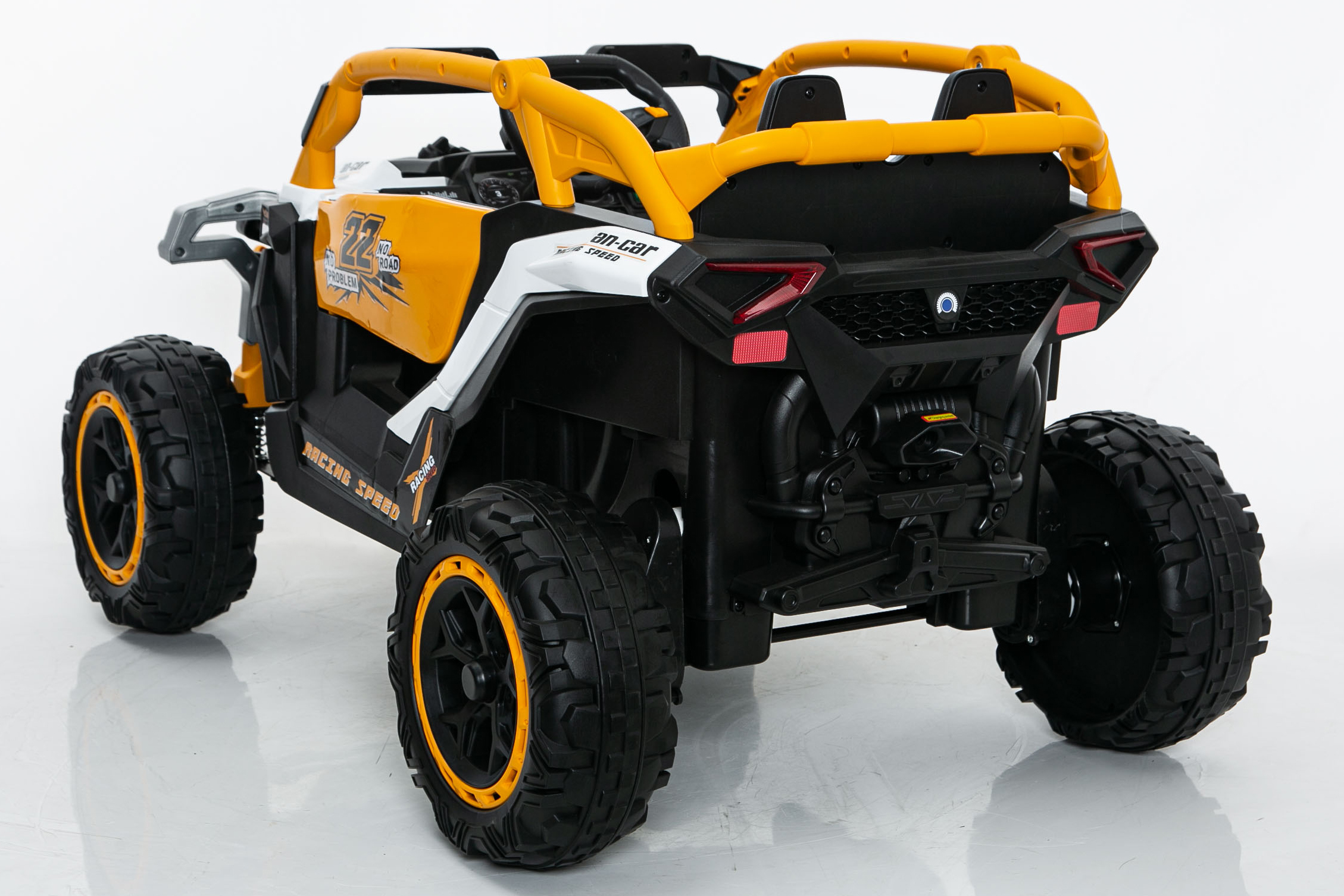 Ride On Models Truck Car 12V Kids Electric Vehicles, Remote Control, Front & Rear Shock Suspension, 2 Seater UTV, Flashlights And A Built-in Music Player, For Age 3-6 Years Old