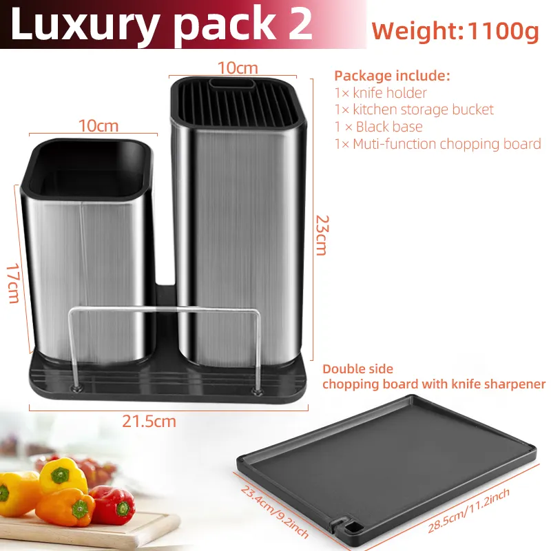 Drainable Knife Chopping Board Holder Size Chopper