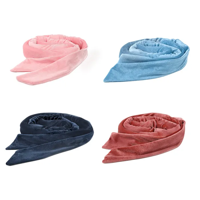 Heatless Hair Curler Headband Set, Satin Velvet Overnight Curling Rod with 2 Scrunchies for Long Hair - detail photo 4