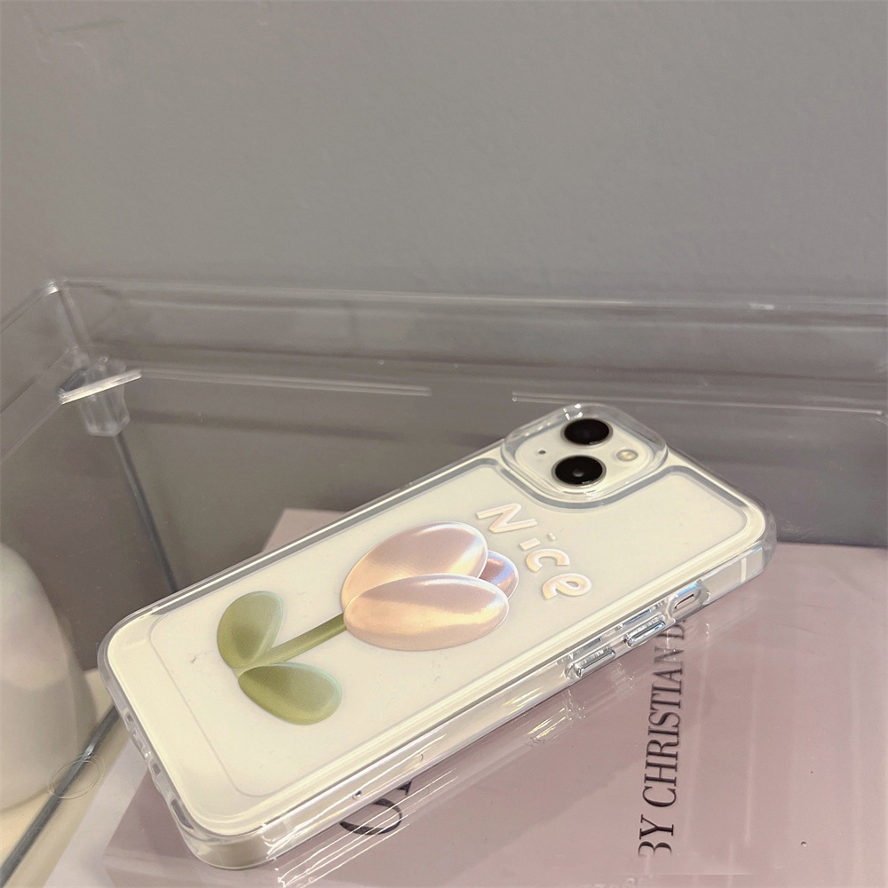 Three-dimensional Flower Transparent Simple Mobile Phone Case - Image 3