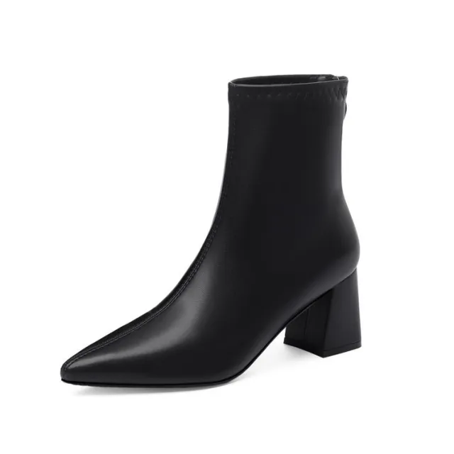 Short Mid heel Martin Boots British Style Black - Shop at LoveMi
