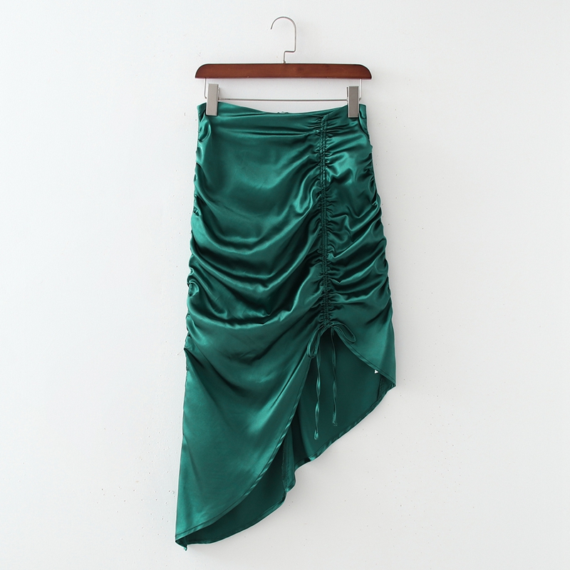 Hollow Top Women And High Waist Irregular Skirt