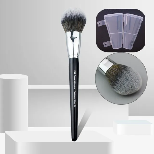 Peach Shape Loose Powder Brush Blush Brush Beauty Makeup Black - Shop at LoveMi