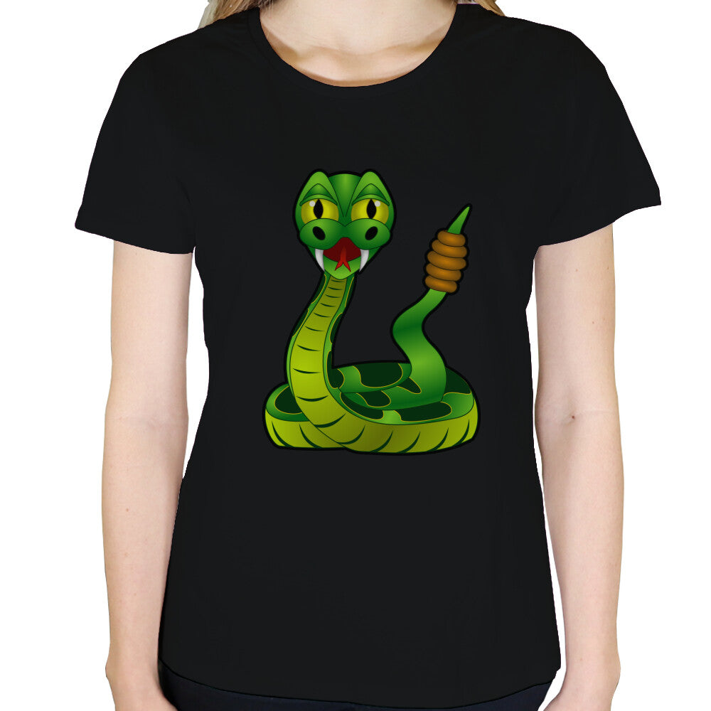 Women's Snake Print Crew Neck T-Shirt