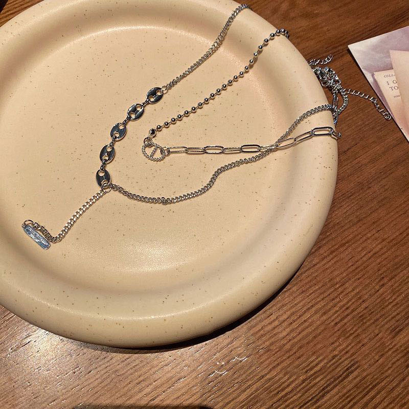 Light Luxury Niche Stacking Pig Nose Tassel Necklace