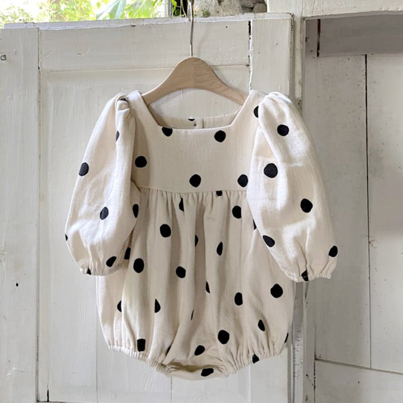 Long sleeve polka dot