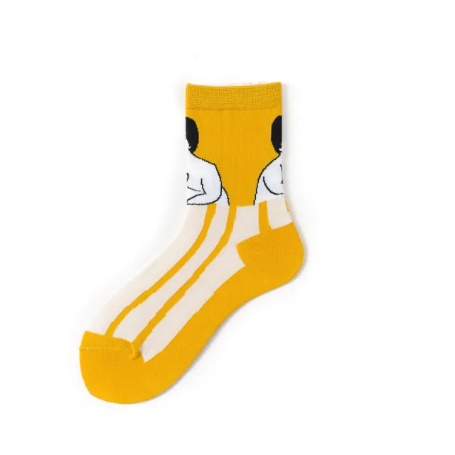 Cartoon Art Series Cute Childlike Illustration Socks Naked Girl - Shop at LoveMi