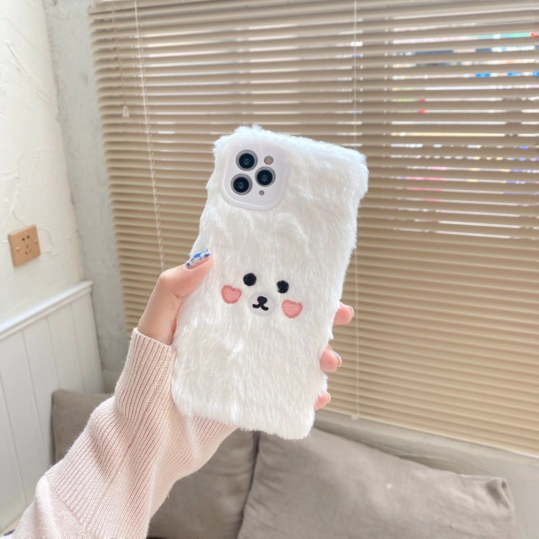 Title 3, Plush Piggy Bear Silicone Mobile Phone Case