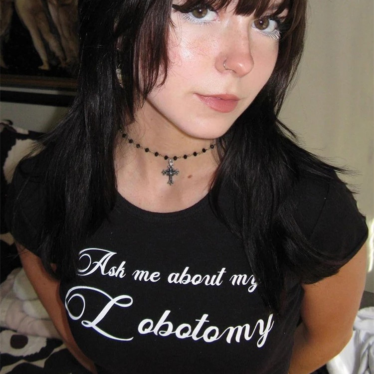 Women's Fashion Temperament Round Neck Letter Print Short Sleeve