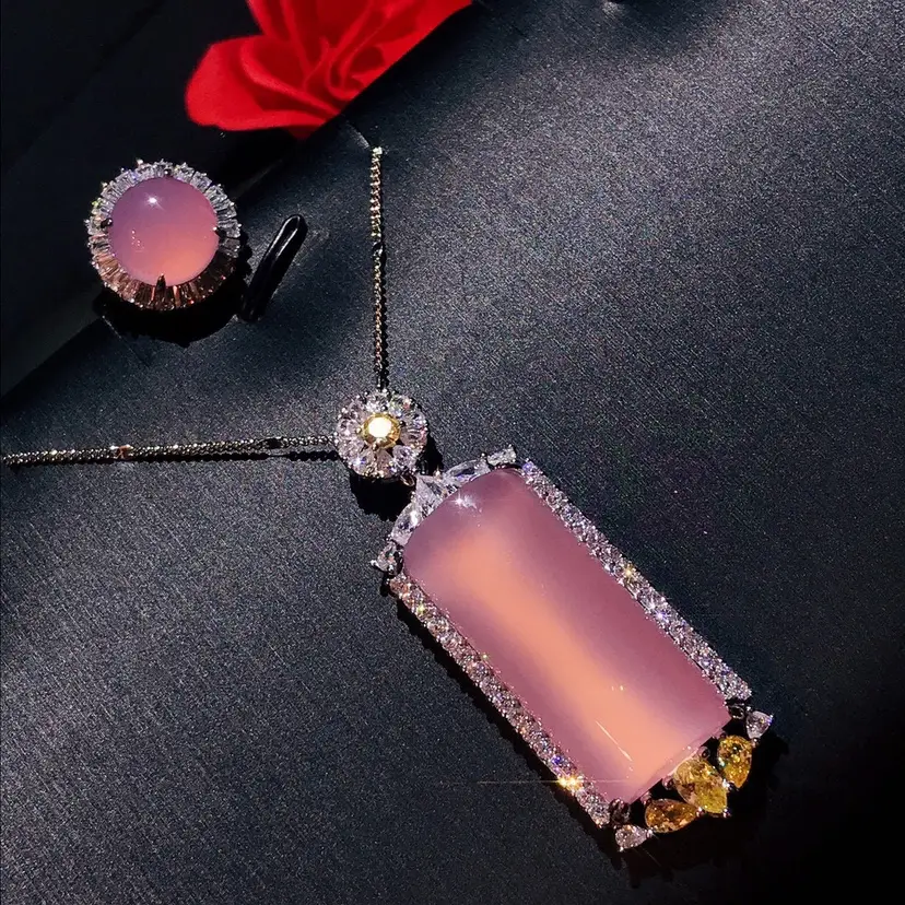 Luxury Inlaid High Ice High Transparent Purple