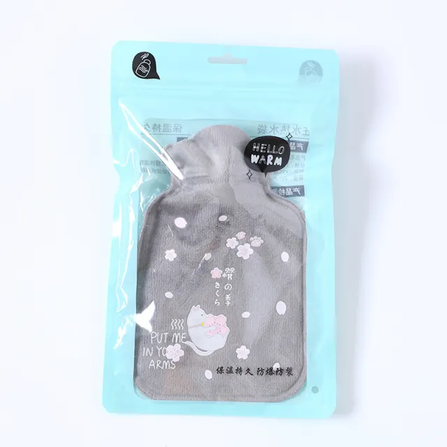 Plush Cartoon Explosion proof High density PVC Carry on Injection Hot Water Bottle Grey Rabbit - Shop at LoveMi