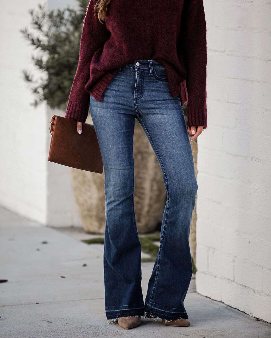 European And American Slim Slim Trousers And Micro Flared Jeans Blue - Shop at LoveMi