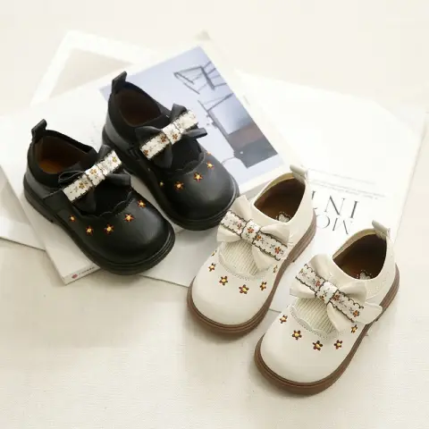 Girls Bow Flat Shoes