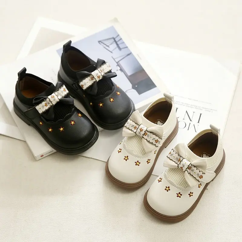 Girls Bow Flat Shoes