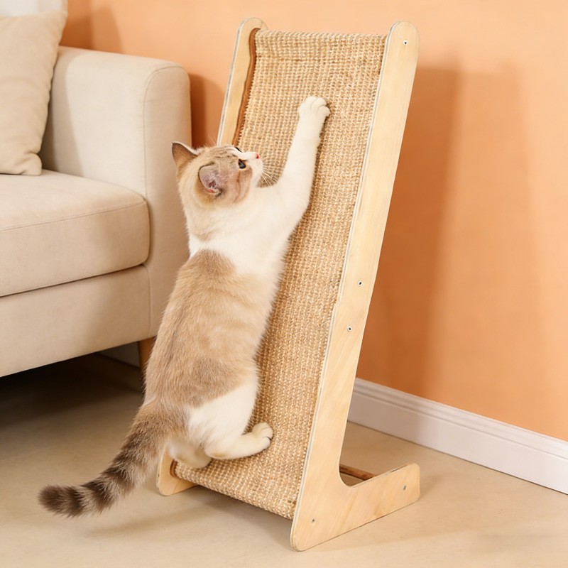 Dual Use Sisal Cat Scratcher Large Cat Scratcher L Shape Scratch Pad For Cats