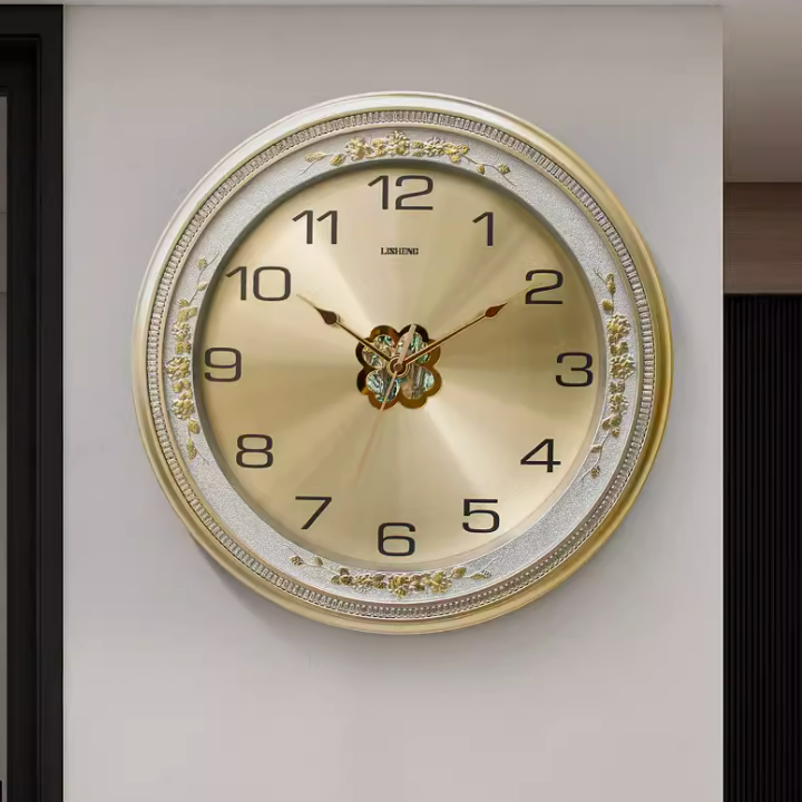 Title 3, Round Wall Clock Home Living Room Modern