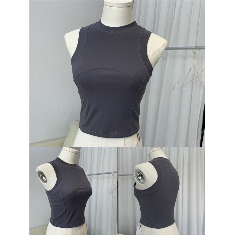 Small Stand-Up Collar Outer Wear Vest Female Xia Nei With A Short Base Top