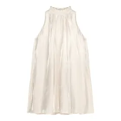 Women's Summer French Sweet Girl Loose Sleeveless Halter Dress - Champagne - View 1
