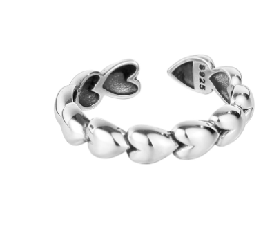 Retro And Old Thai Silver Cute Elephant Literary Temperament Ring