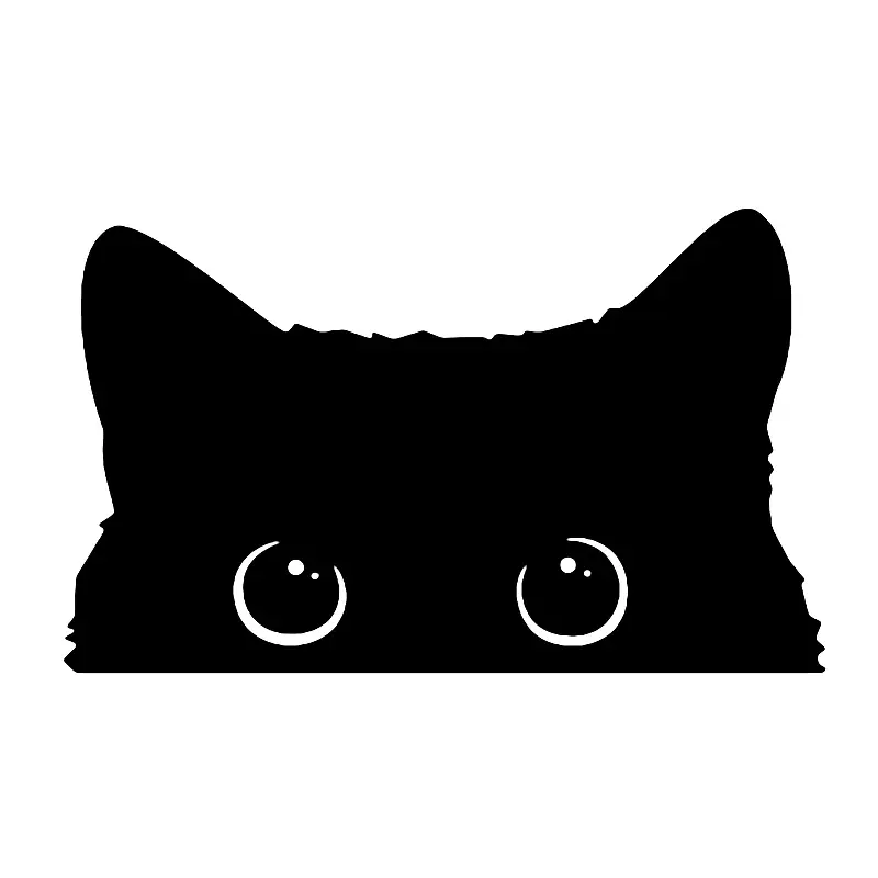 Cartoon Black Cat Fun Reflective Waterproof Car