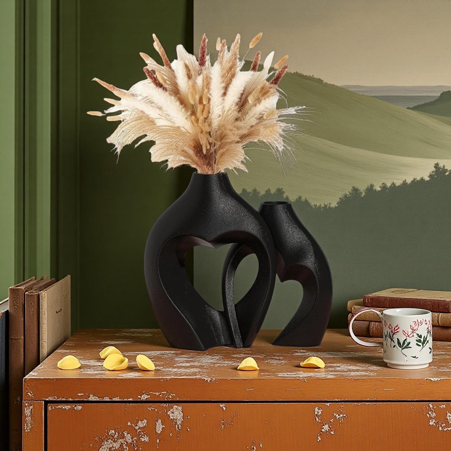 Elegant Geometric Design Flower Vase Set, Ideal Home Decor Accessory, Perfect Desktop Centerpiece, Modern Fashionable Floral Arrangement 3