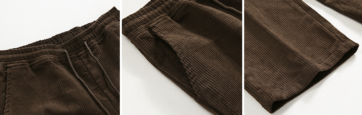 Title 7, Pantalon Décontracté en Corduroy pour Homme, Co...