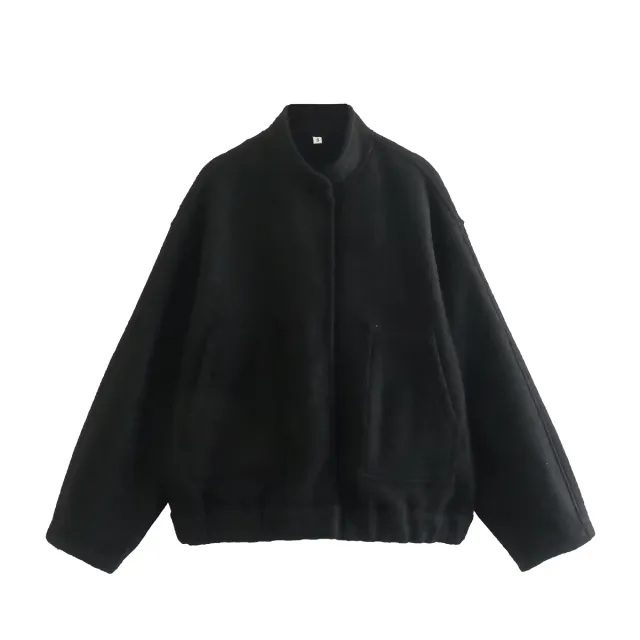 Fashion Casual Bomber Jacket Coa Black - Shop at LoveMi