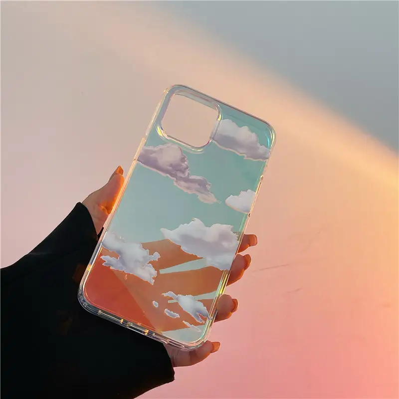 Back Cover Laser Aurora Cloud Phone Case