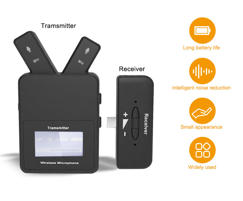 W108 Mini 2.4 GHz Lavalier Wireless Microphone Lapel Clip With Type C Plug Lighting For Phone Laptop Voice Recording - Image 2