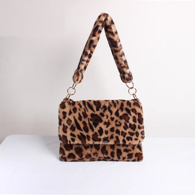 Plush Bag Women Autumn And Winter One shoulder Handbag Coffee - Shop at LoveMi