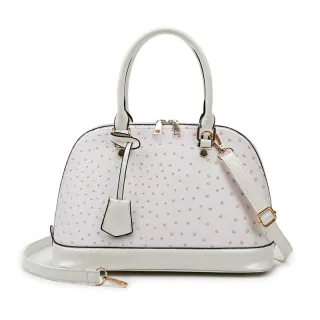 Women's New Mirror Solid Color Fashion Shell Messenger Bag - White