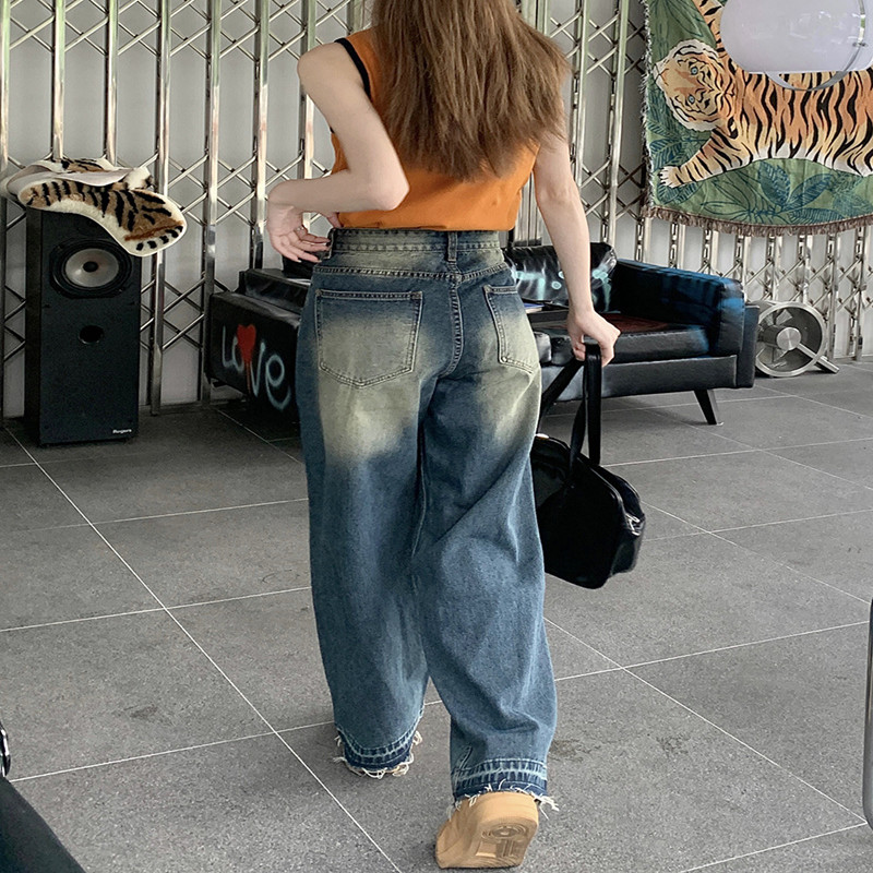 Women's High Waist Slim Jeans Washed And Polished White Summer Style