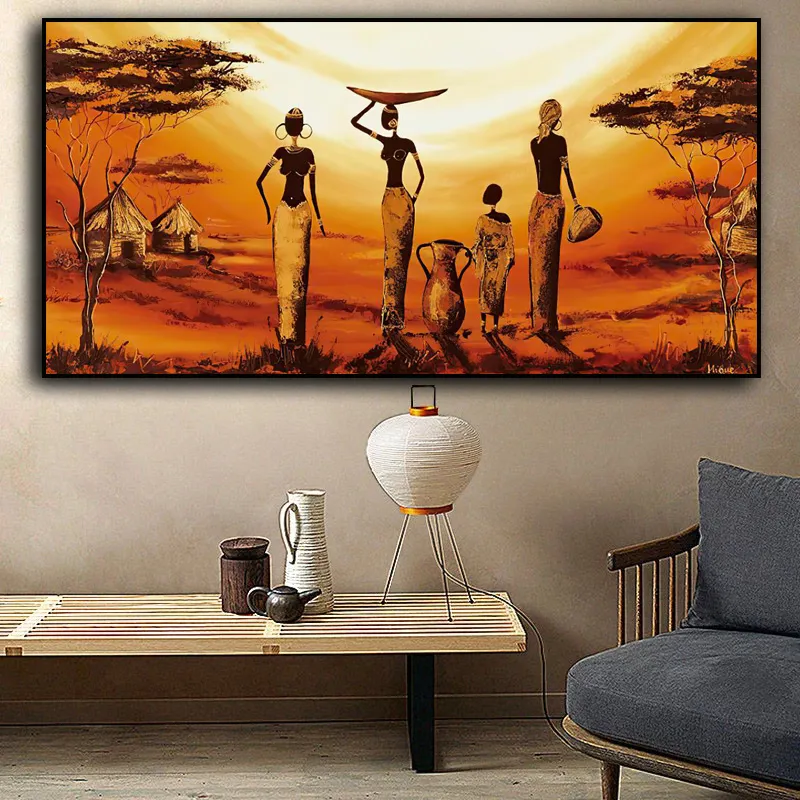 Abstract African Woman Canvas Wall Art Poster – image 4