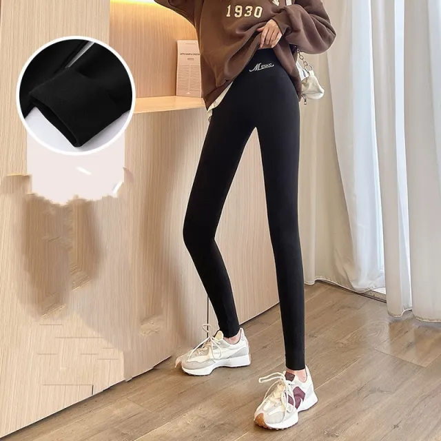 Women's Autumn And Winter High Waist Tight Leggings Black Upgrade - Shop at LoveMi