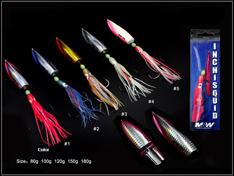 Teppanyaki Perch With Squid Hook Luminous 80g-150g