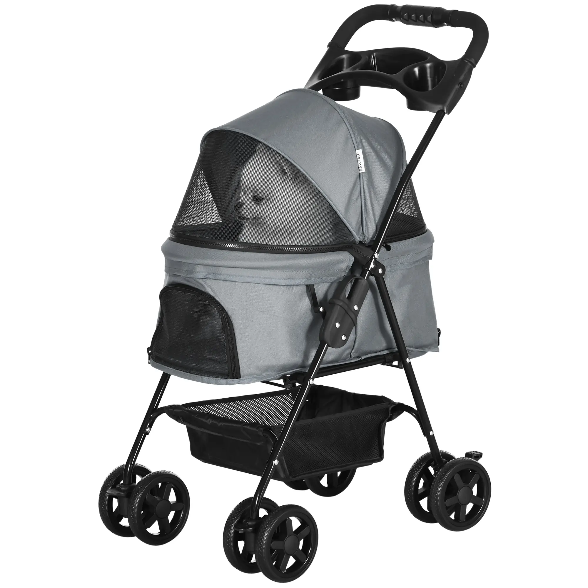 PawHut Dog Pram Stroller Foldable Pet Pushchair